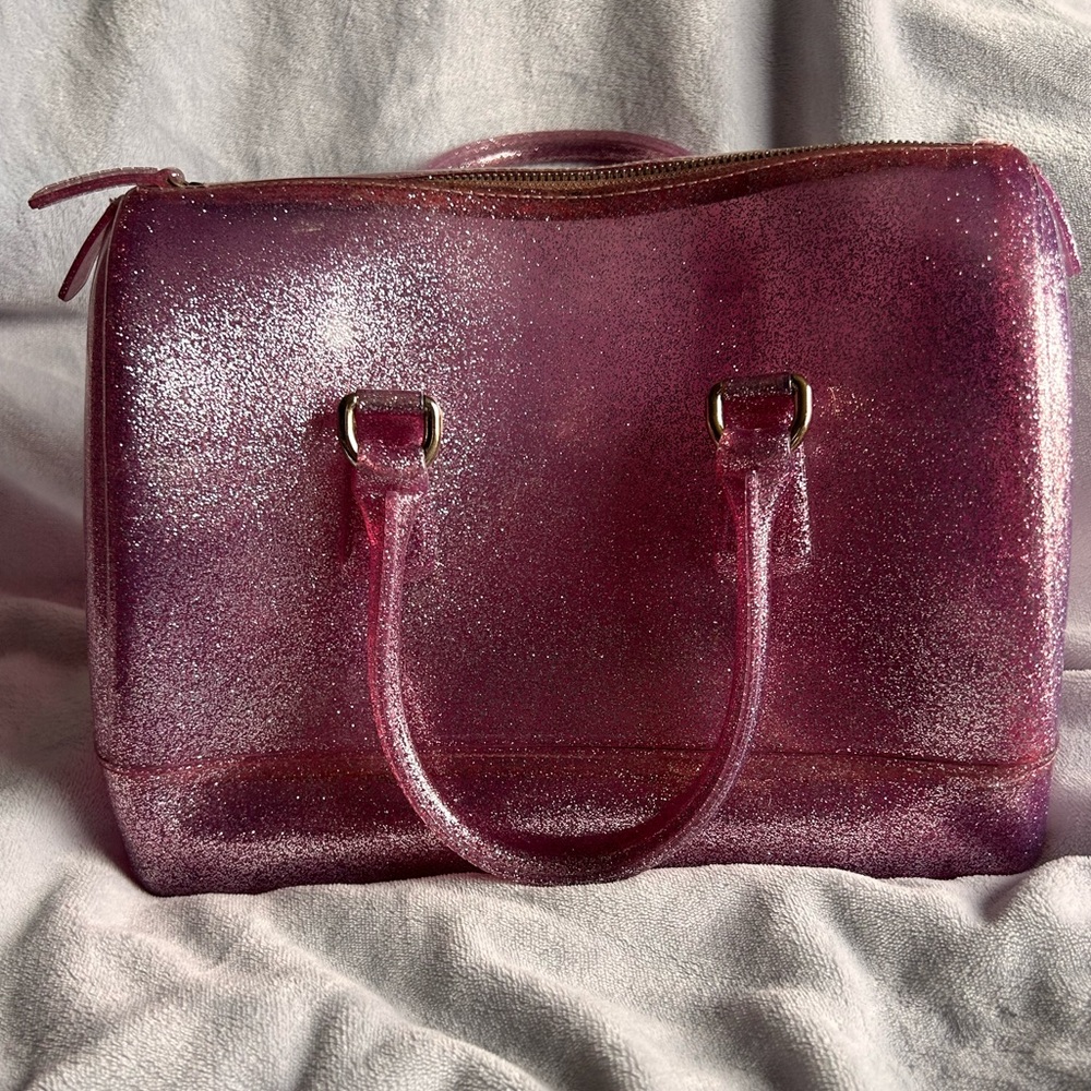 Furla Candy Pink Glitter Women's Bag - Picture 2 of 6